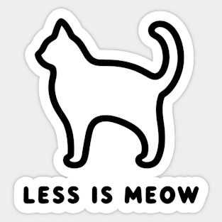 Minimalist Meow: Less is More Sticker